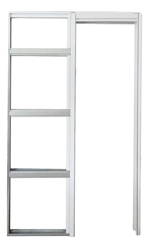 Estrutura P/ Porta Embutida Kit Basilare 72cm - Puxador 52cm Branco