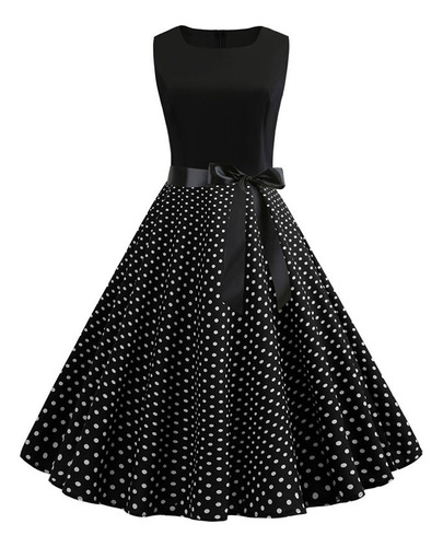 0s 60s Pin Up Rockabilly Vestido Bata De Fiesta Vestidos De