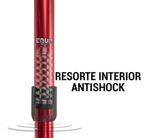 Imagen 6 de 9 de Combo 2 Baston Palo Trekking Telescopico Antishock Recto