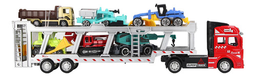 Transport Car Transport Truck Toy, 7 En 1, De Aleación, Retr