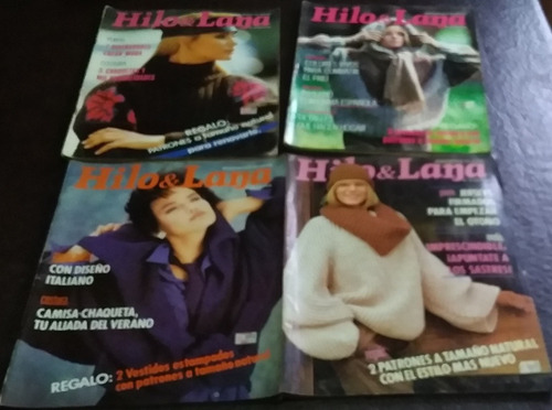 Lote 4 Revistas Hilo Y Lana Decada 80