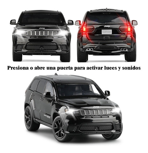 Jeep Grand Cherokee Miniatura Metal Autos Con Luces Y Sonido