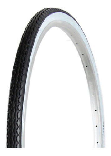 Llanta Vuelta Bicicleta 26x1 3/8 Milenium Cara Blanca Cb311 Color Negro/blanco