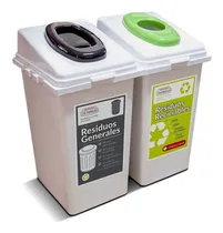 Comprar Estacion De Reciclado Colombraro 2 Cestos Adosables 60 Lts