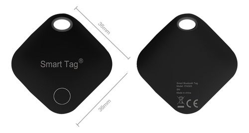 Rastreador Gps Chaveiro Coleira Pets Localizador De Malas Cor Preto Para iPhone
