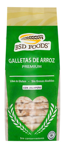 Kit 3 Bolsas Galletas De Arroz Con Jalapeño Libre Gluten