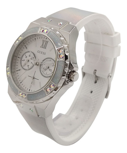 Relógio Guess Feminino Prata Silicone Gw0042l1