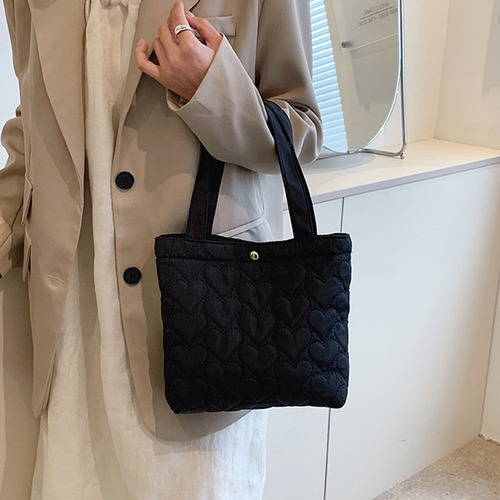 . Bolso Casual Acolchado En Forma De Corazón For Mujer,