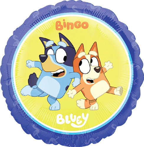 5pz Globo Metálico Bluey Bingo Perros 17in/43cm 0bly0