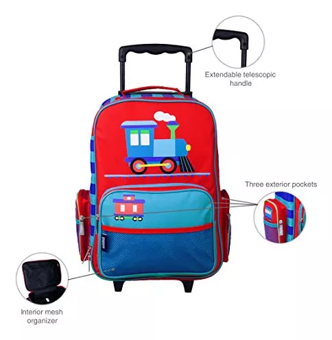 Wildkin Maleta con ruedas para niños y niñas, la maleta para niños mide 16  x 11.5 x 6 pulgadas, el equipaje para niños es de tamaño de mano, perfecto