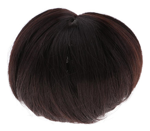 Peluca De Muñeca De Pelo Corto Chocolate