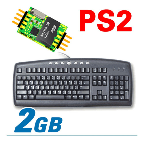 Copia-teclado P/teclado Ps2 Control Tipeo Memoria Keylogger
