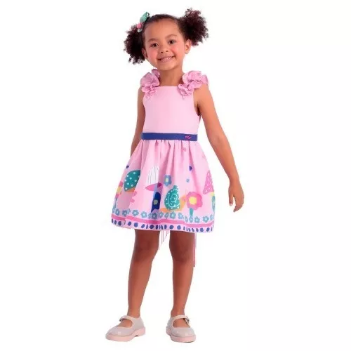 Vestido de Festa Infantil Conceito Barbie Mon Sucré