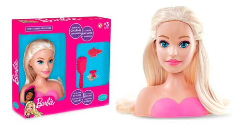 Brinquedo Barbie Mini Styling Head Core Acessórios Penteados