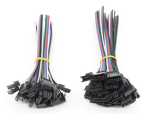 5 X Conector Jst-sm 5 Pines Par Macho Y Hembra Cable 20cm Color Negro