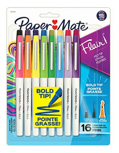 Pm Flair Bold 16ct Card Asst