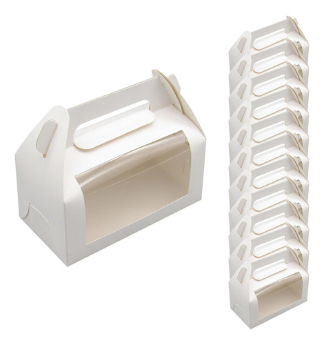 12x Cajas Para Pasteles Cajas Para Galletas Ventana De Pvc