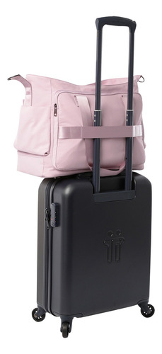 Totto Bolsa De Dama | Mujer Crossbody Duffle Sahara - A Color Rosa Claro Diseño De La Tela Lisa
