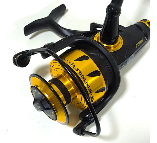Reel De Pesca Penn Spinfisher Vi 6500 Live Liner Ssvi6500ll Negro Derecho/izquierdo