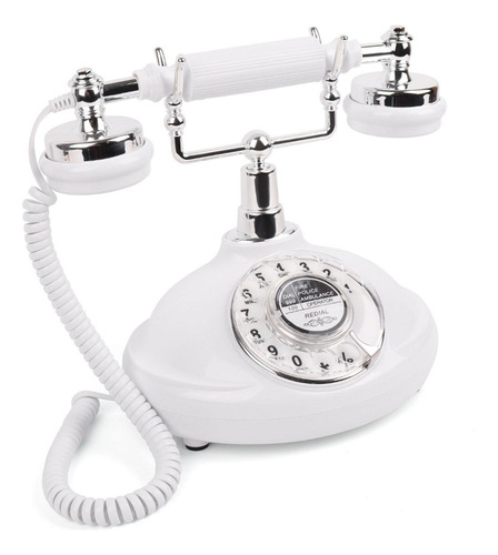 Teléfono De Escritorio Clásico Con Dial Giratorio, Adorno