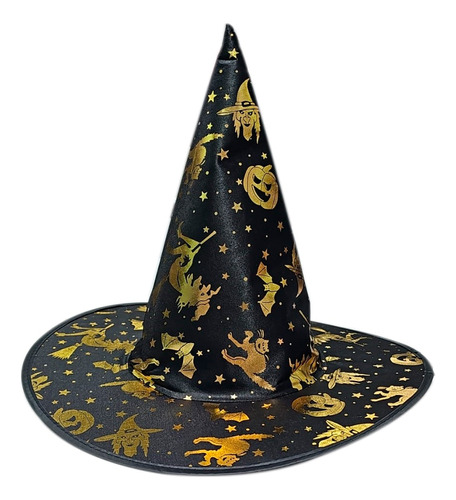 Gorro Sombrero Bruja Brujo Hechicero Mago Disfraz Halloween