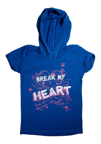 Remera Con Capucha Para Nena - Heart