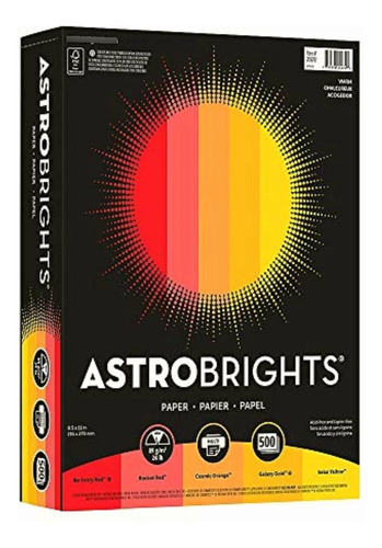 Astrobrights Colores Warm Papel Carta 8 1/2 X 11 