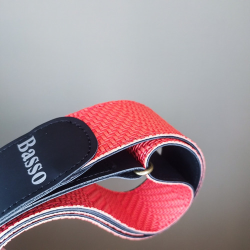 Imagem 2 de 2 de Correia Basso Tresse Vermelho