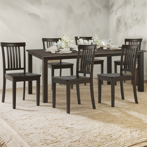 Colamy Juego De Mesa De Comedor Rectangular De Madera Mesa
