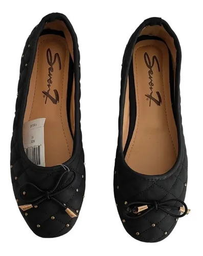 Zapatos Flats Mujer Seven7 Americanos Con Estoperones