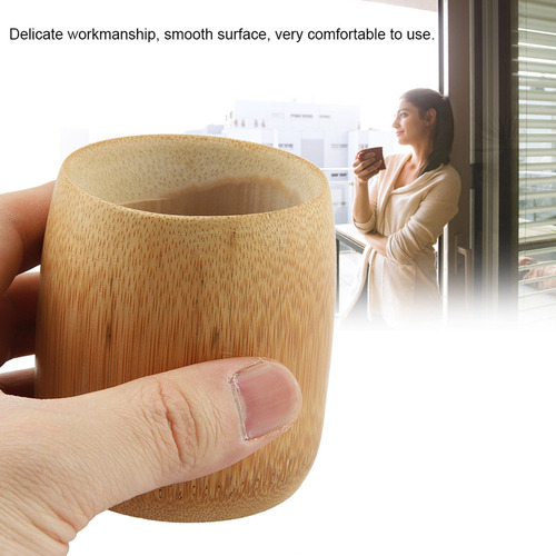 Compatible Taza De Té De Bambú Natural Pura Hecha A Mano,