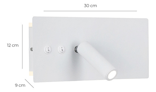 Apliqué Led Lector Line 3w+10w - Luz Cálida 3000k