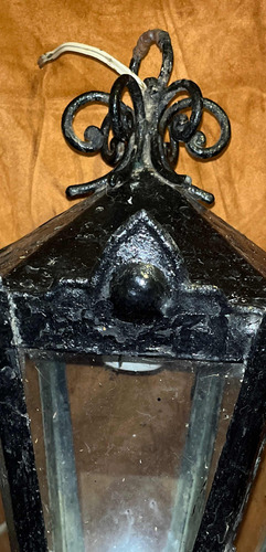 Farol Antiguo Colonial Hierro Forjado 55cmx35cm. Impecable (Usado)