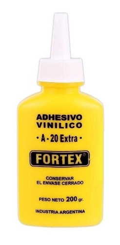 Adhesivo Vinilico Fortex A-20 X 200 Cc. Con Pico Vertedor 