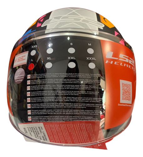 Casco Abierto Ls2 Sphere Lux Crisp L Ngo/mate/ama Fluo Of558