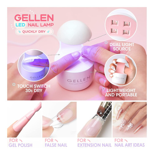 Kit De Extensión De Uñas Con Puntas De Gel Gellen, Con 240 P