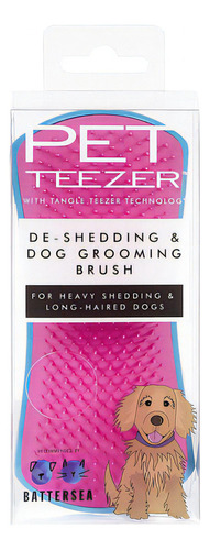 Cepillo Pelaje Muda Perro Pet Teezer Big Blue Pink Color Blue Pink