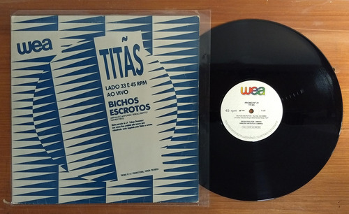 Titas Bichos Escrotos Ao Vivo 1987 Disco Lp Vinilo Brasil