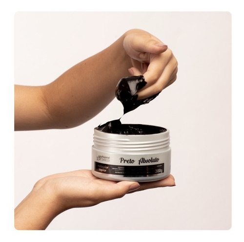 Imagem 4 de 5 de Máscara Matizador Preto Absoluto Profissional Beleza 300g