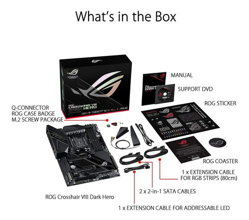 Placa Madre Asus Rog Crosshair Viii Dark Hero Amd Am4 X570s