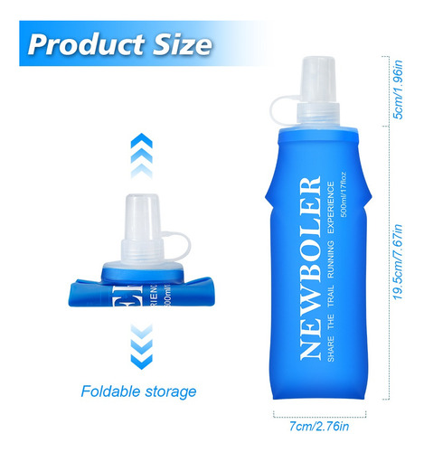 500ml Tpu Suave Flask Botella De Agua Paquete Hidratación