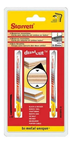 Imagen 4 de 8 de Hoja De Calar Madera X2 Cortes Rectos Dual Cut Starrett - Mm
