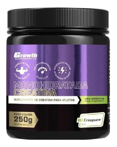 Creatina Monohidratada Growth Suplements Con Sello Creapure