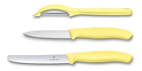 Cuchillos Victorinox Set 3pza Amarillo Pelapapa 6.7116.31l82