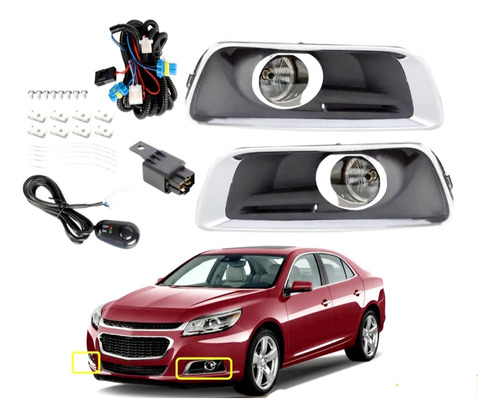 2013-2015 Chevy Malibu Kit Completo Faros Niebla C/biseles!!