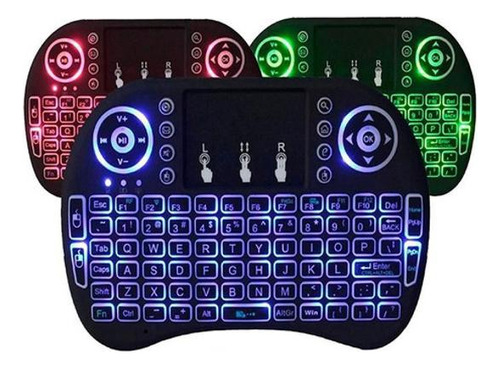 Mini Teclado Keyboard Sem Fio Wireless Iluminado Luz Led