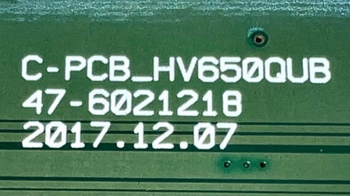 Tarjeta T-con Vizio D65x-g4 C-pcb_hv650qub (Usado)
