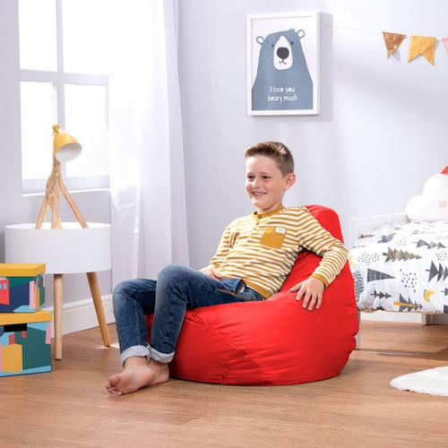 Puff Pêra Infantil Cheio Kit Com 03 Unidades Cor Vermelho