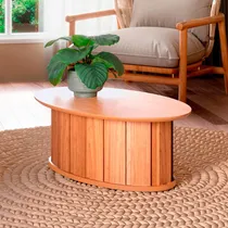 Comprar Mesa De Centro Curvada Para Sala 80 Cm - Freijo