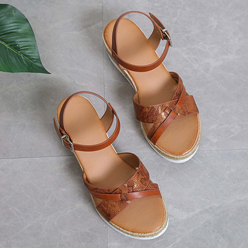 Zapatos Casuales Que Combinan, Sandalias Con Cuña Para Mujer